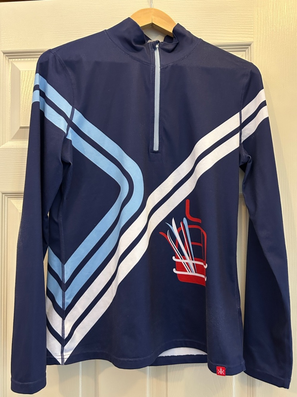 Krimson Klover Navy & Light Blue 1/4 Zip Athletic Top